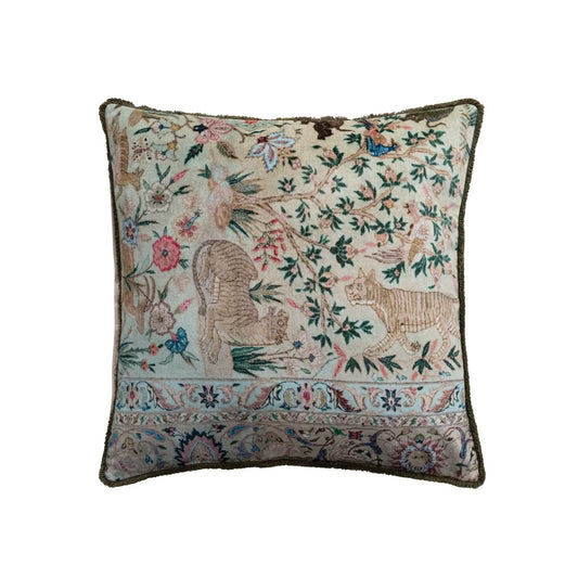 Velvet Pillow with Safari Animals