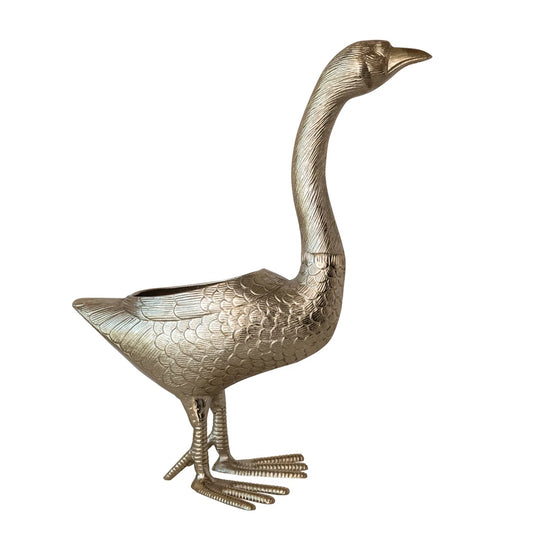 Gold Goose Shaped Planterinish