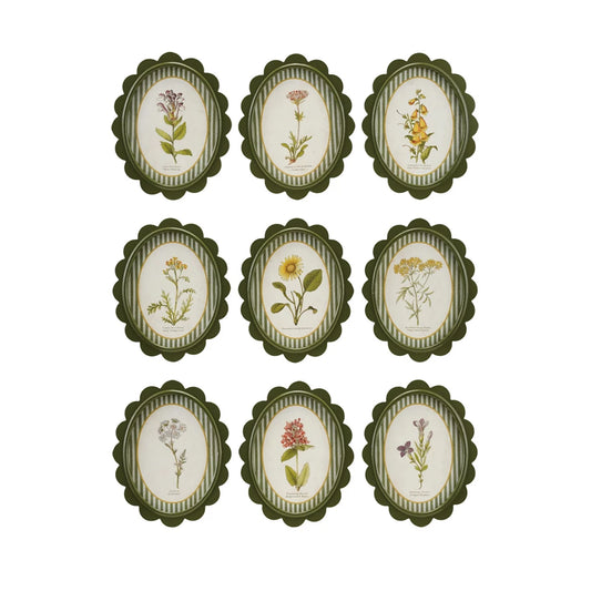 Oval Framed Wall Decor With Flower