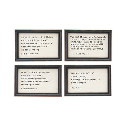 Wood Framed Wall Decor with Saying