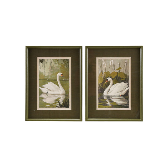 Wood Framed Swan