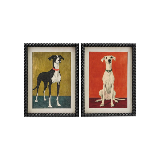 Wood Framed Dog Wall Decor