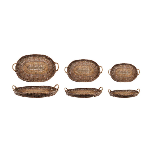 Oval Wicker Nesting Trays