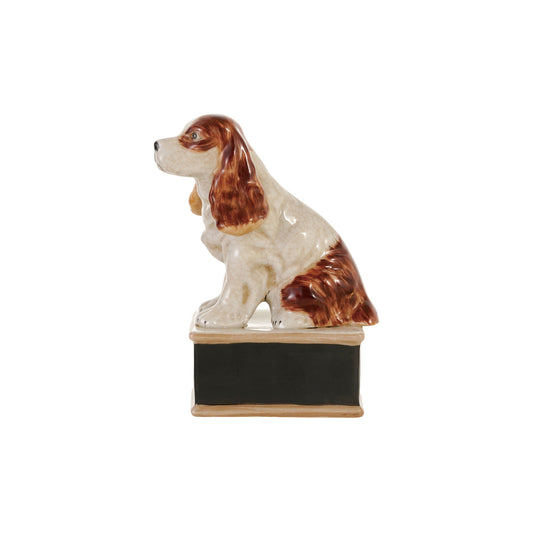 Hand Painted Stoneware Spaniel