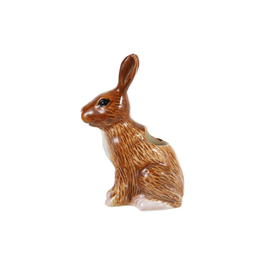 Hand-Painted Stoneware Rabbit Shaped Vase