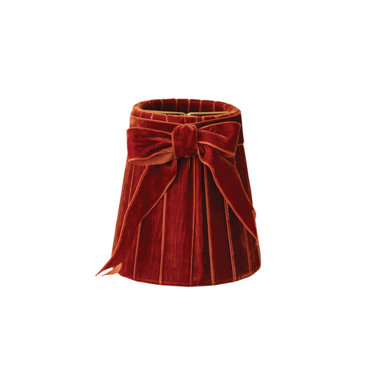 Velvet Pleated Clip-on Chandelier/Sconce Lampshade