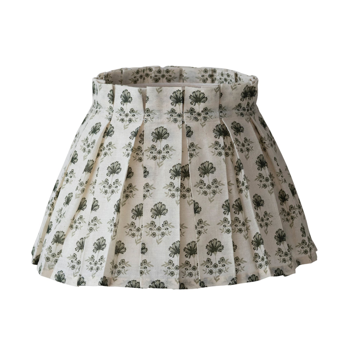 Cotton Blend Box Pleated Clip-on Lampshade with Removable Cover