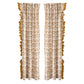 Cotton Slub Curtain Panel Pair with Velvet Ruffled Edge