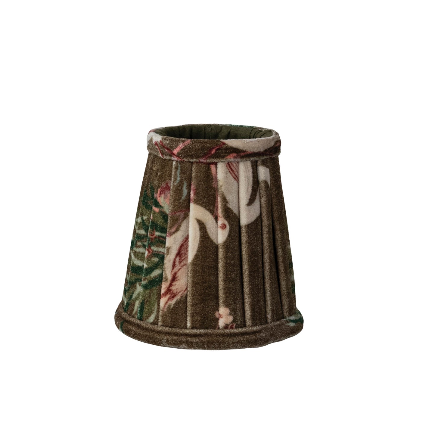Cotton Velvet Chinoiserie Clip-on Chandelier/Sconce Lampshade