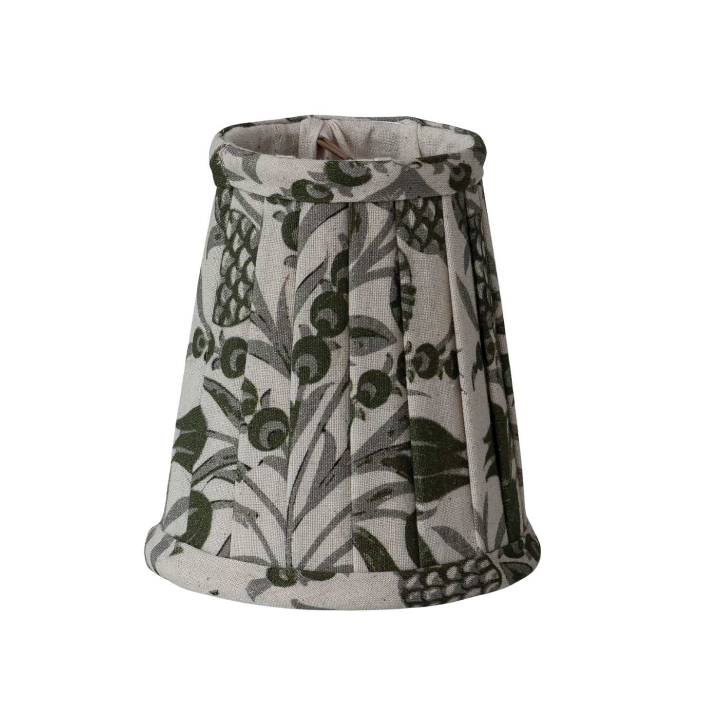 Cotton & Linen Printed Pleated Clip-on Chandelier/Sconce Lampshade