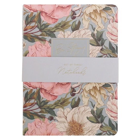 Strong & Courageous Floral Notebook Set