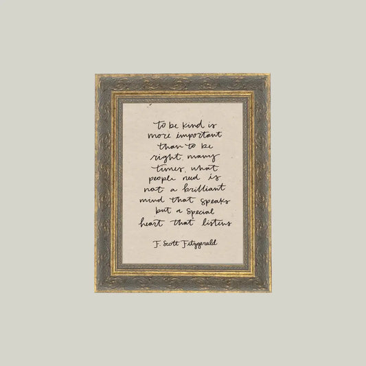 To Be Kind Framed Print