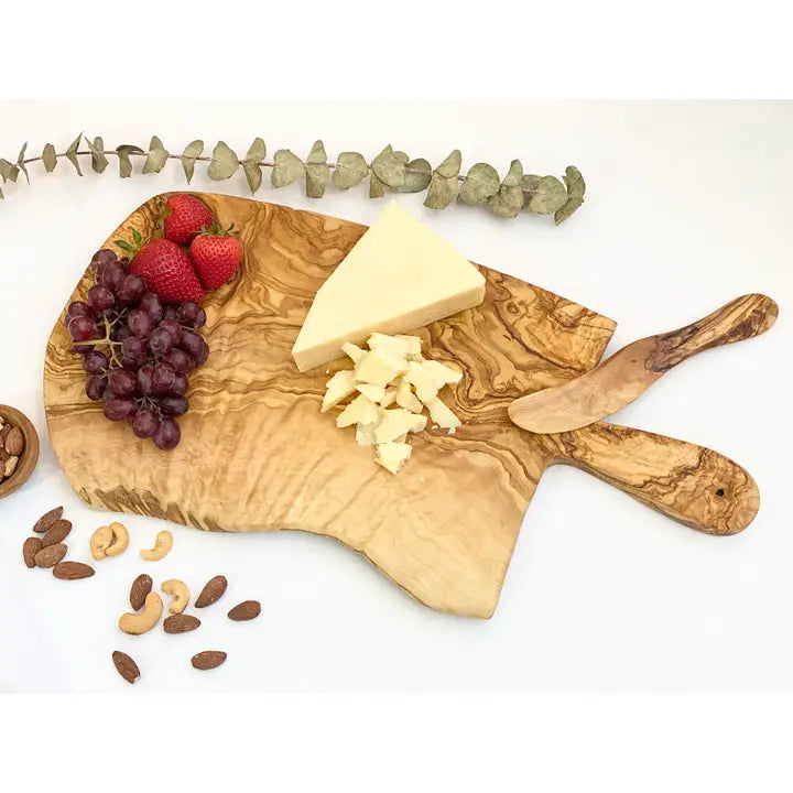 Olive Wood Rustic Cheese Board