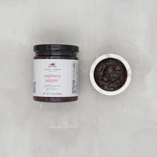 Raspberry Pepper Fruit Preserves for Cheese