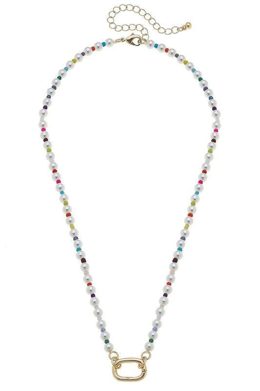Maize Rainbow Pearl Charm Necklace Base