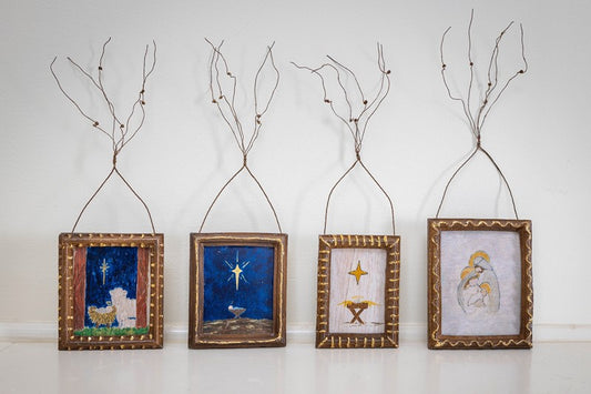 Framed Nativity Art Ornaments