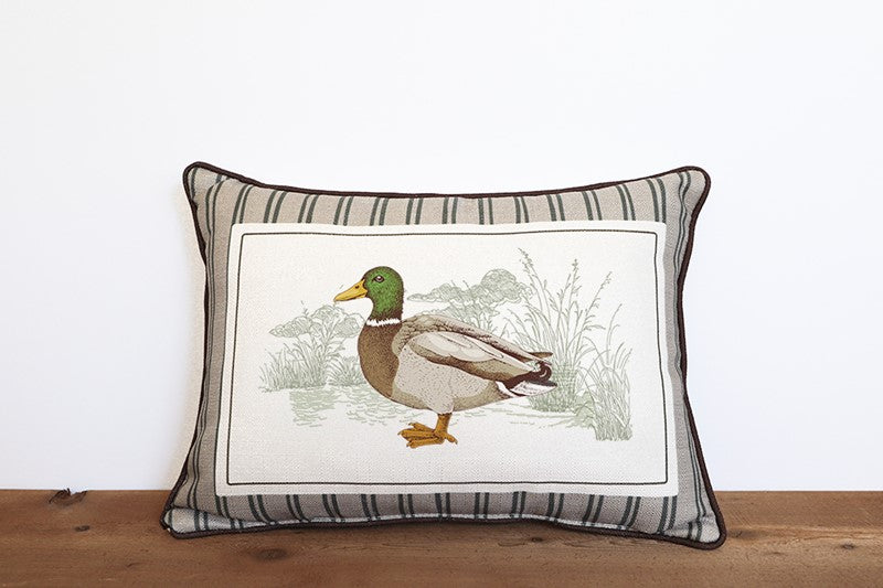 Stripe Mallard Pillow