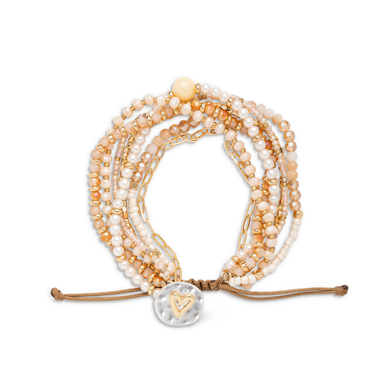 Beaded Love Bracelet Champagne