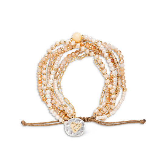 Beaded Love Bracelet Champagne