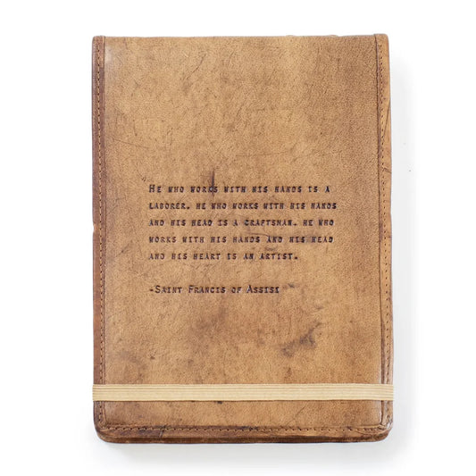 Large Saint Francis of Assisi Leather Journal