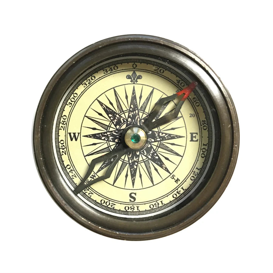Walt Whitman Compass with Leather Pouch