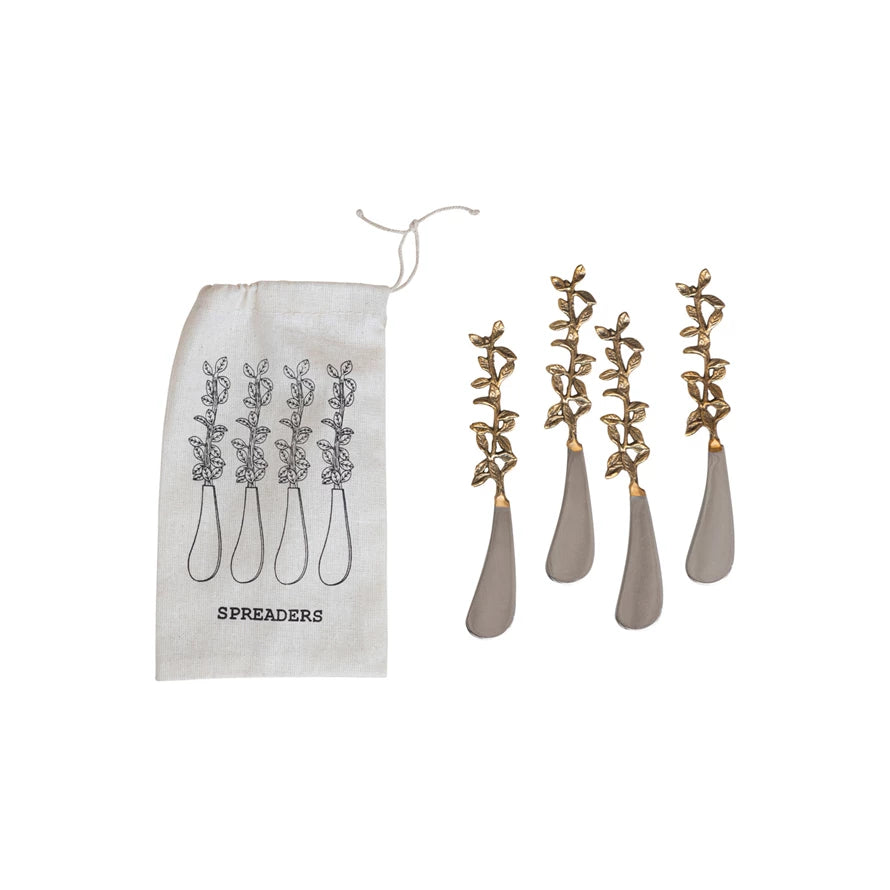 Knives With Leaves Handles