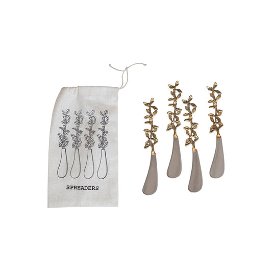 Knives With Leaves Handles