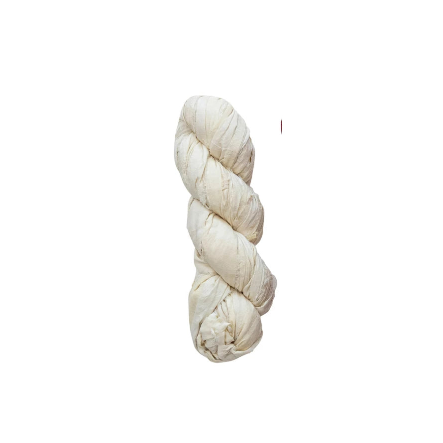 Recycled Ivory Silk Ribbon