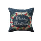 Wreath Embroidered Pillow With Beads & Pom Poms