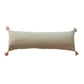 Lumbar Pillow With Embroidery Tassels