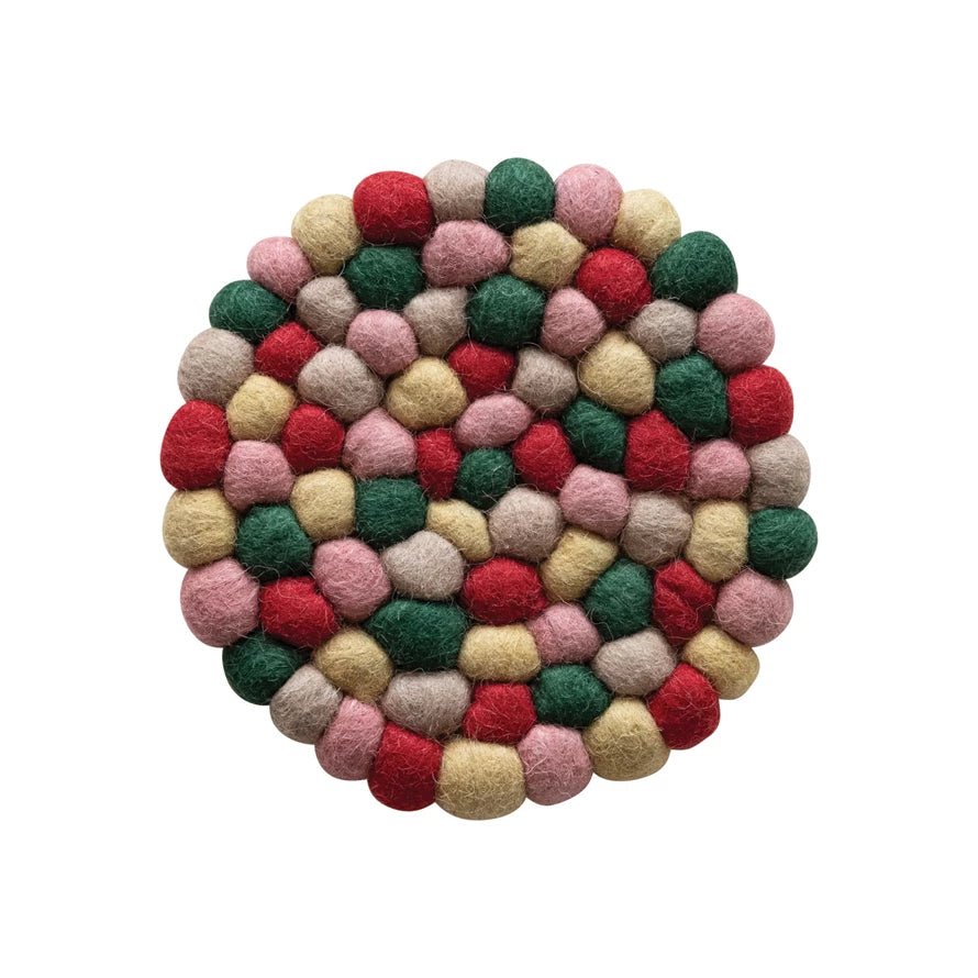 Wool Felt Ball Trivet