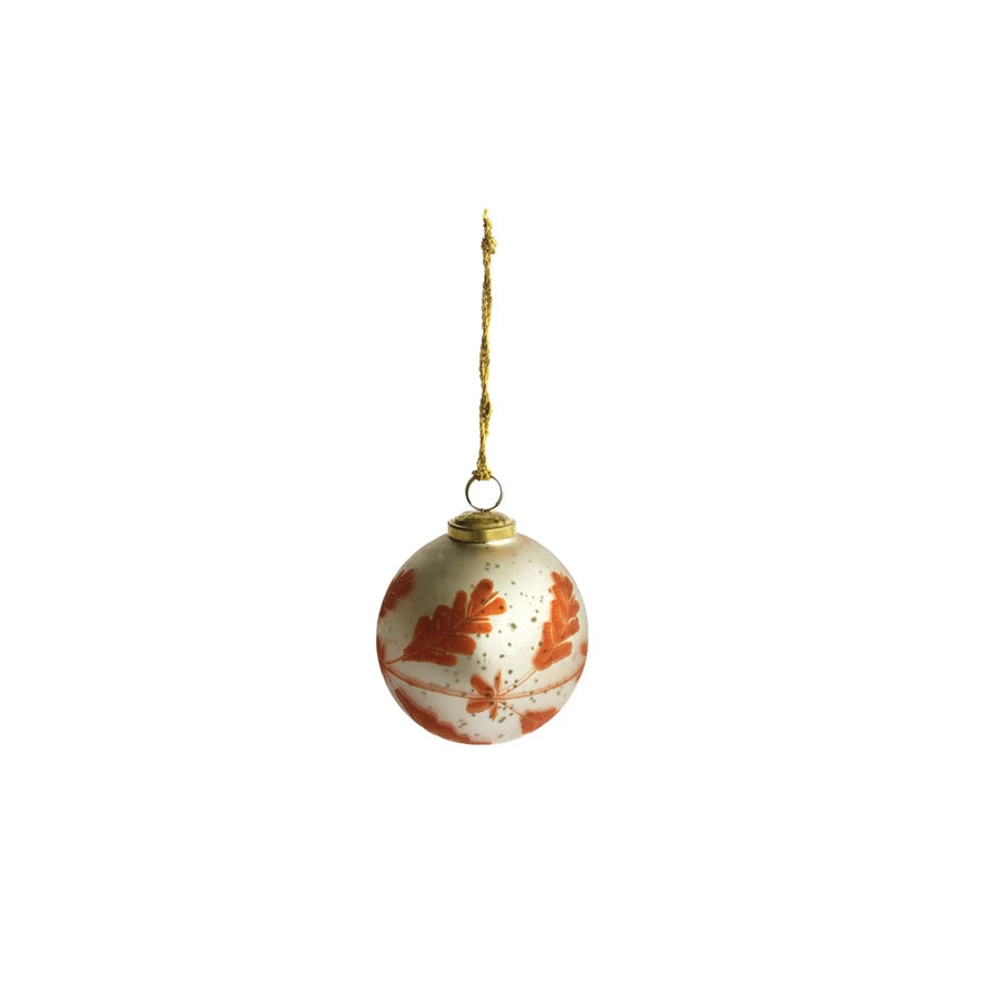 Matte Etched Mercury Glass Ornament 4''