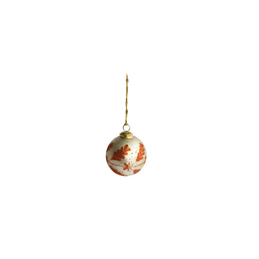 Matte Etched Mercury Glass Ornament 3''