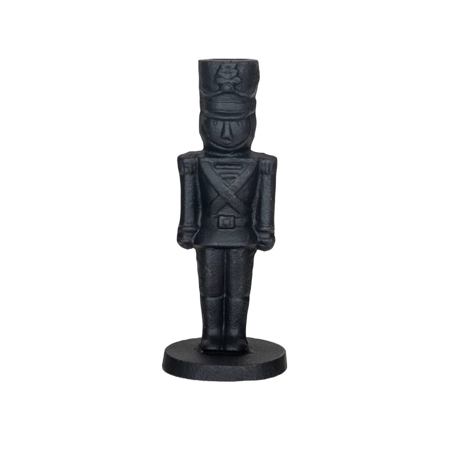 Cast Iron Soldier Taper Holder 7''