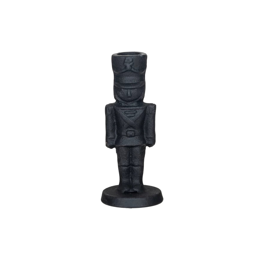 Cast Iron Soldier Taper Holder 5''