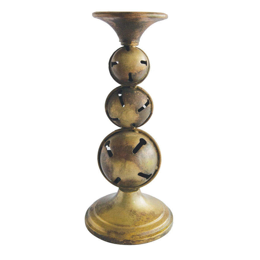 Candle Holder With Jingle Bell Base 10''