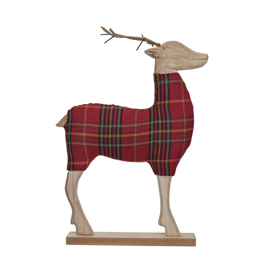 Wood & Plaid Deer