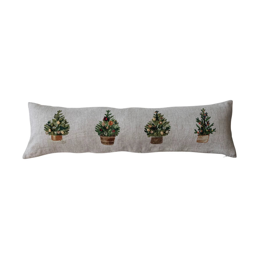 Potted Christmas Tree Lumbar Pillow