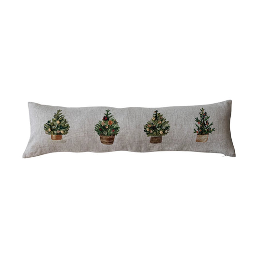 Potted Christmas Tree Lumbar Pillow
