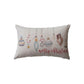 Ornament Lumbar Pillow w/ Removable Candy Cane Ornament