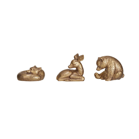 Resin Animal With Antique Gold Finish
