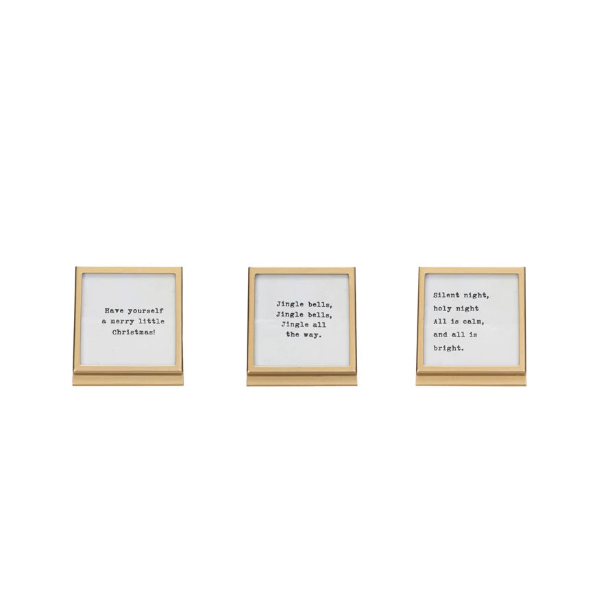 Metal & Glass Frame With Saying