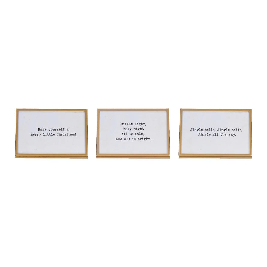 Metal & Glass Frame With Saying