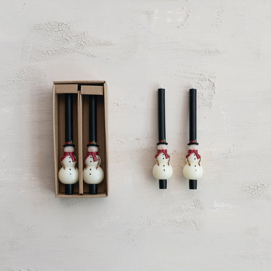 Snowman Shaped Taper Candles