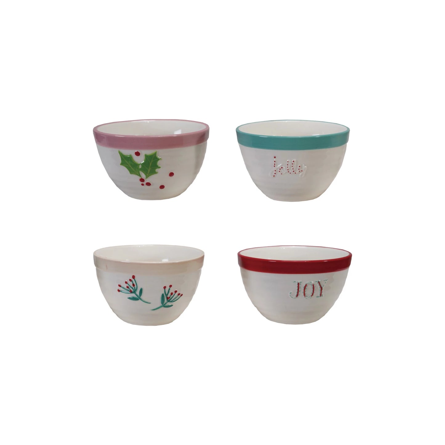 Stoneware Bowl With Holiday Styles