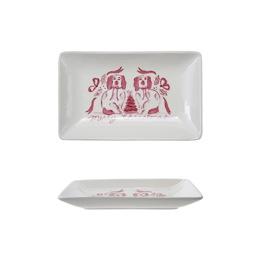 Merry Christmas Staffordshire Dog Dish