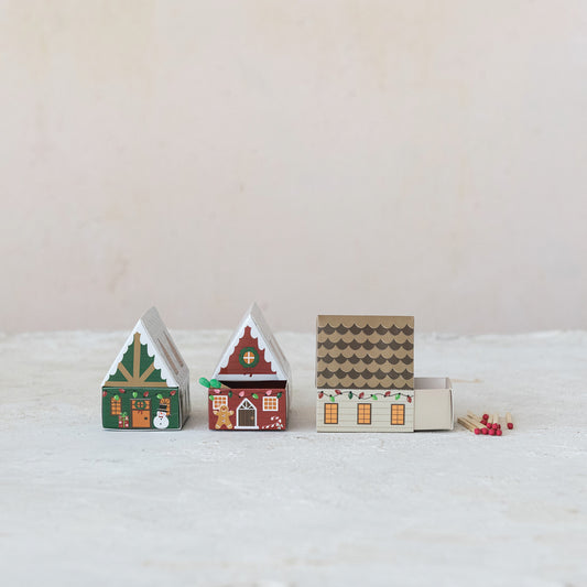Matches In House Shaped Match Box
