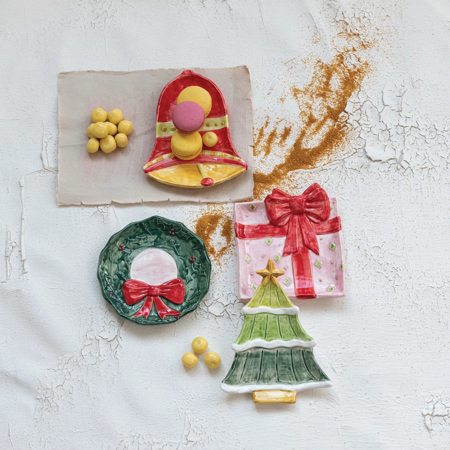 Stoneware Holiday Icon Shaped Dish