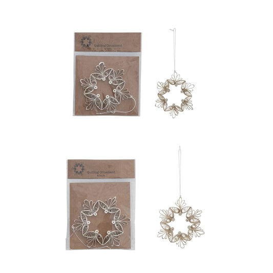 Handmade Quilling Snowflake Ornament