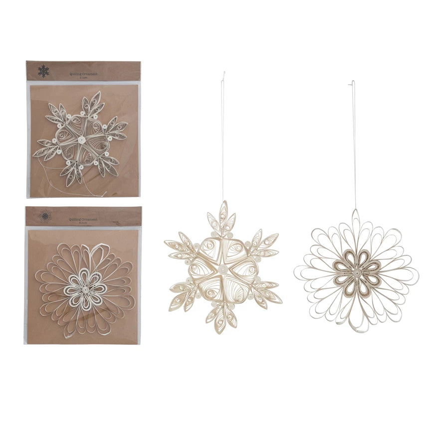 Handmade Quilling Snowflake Ornament